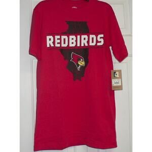 Knights Apparel Rivalry Threads Men's Illinois Redbirds Graphic Tee Red Medium